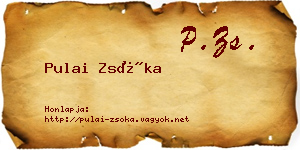 Pulai Zsóka névjegykártya